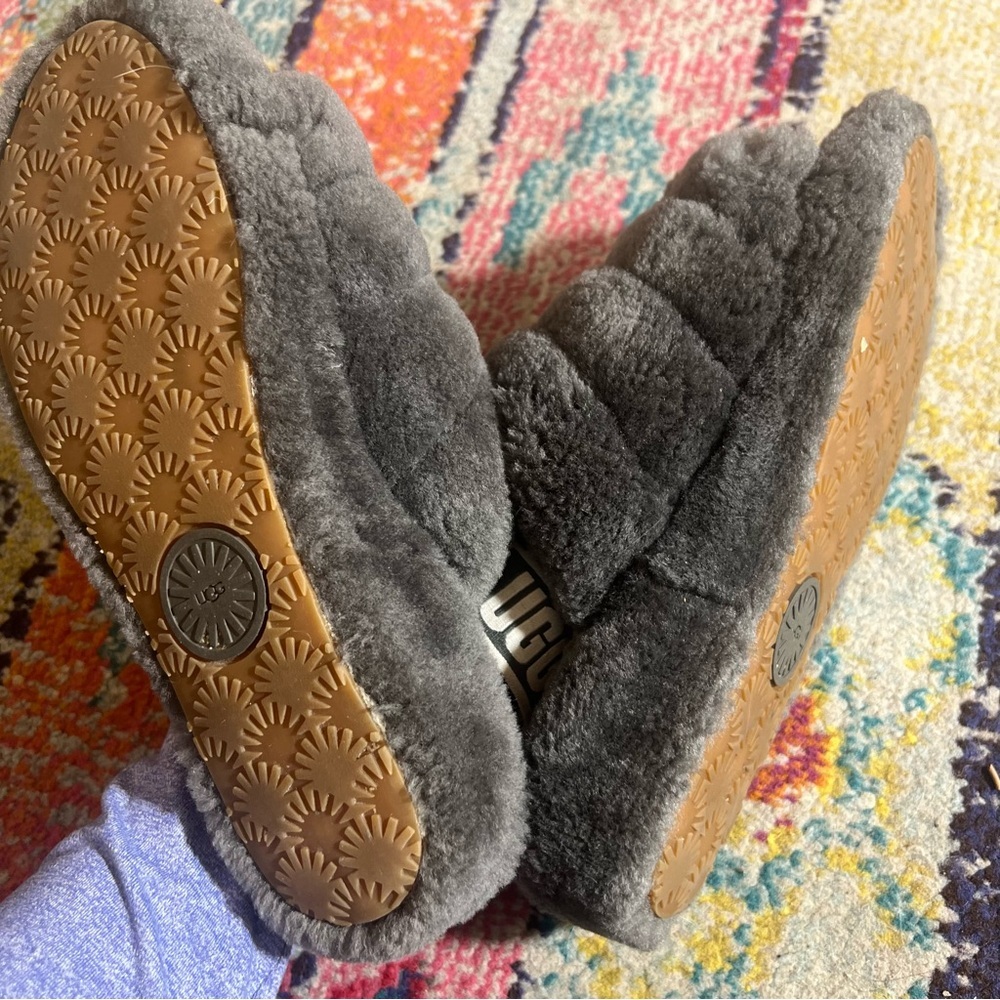 Ugg Fluff Yeah Charcoal Slides Size 9 - image 7